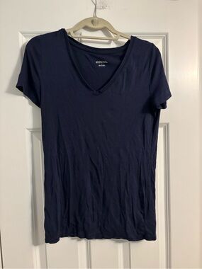 Merona Navy V-Neck Short Sleeve Tee